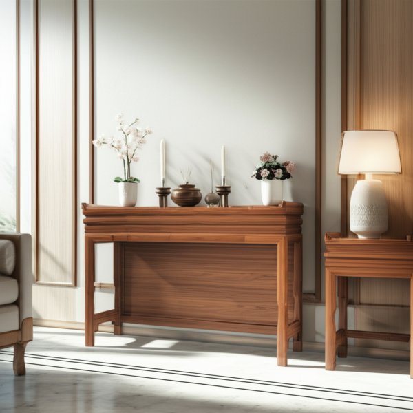 Bàn thờ đứng gỗ Hương cao cấp phong thủy