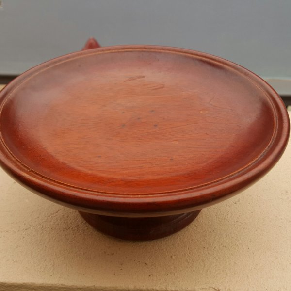 Mâm bồng gỗ gụ đường kính 22 cm - góc nhìn 5